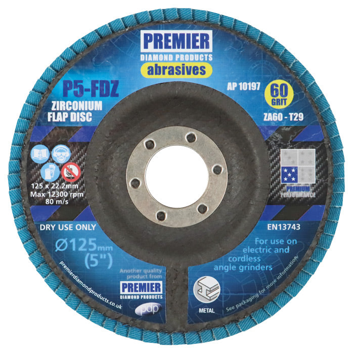 P5-FDZ - Zirconium Flap Discs - Conical for Stainless & Ferrous Steel