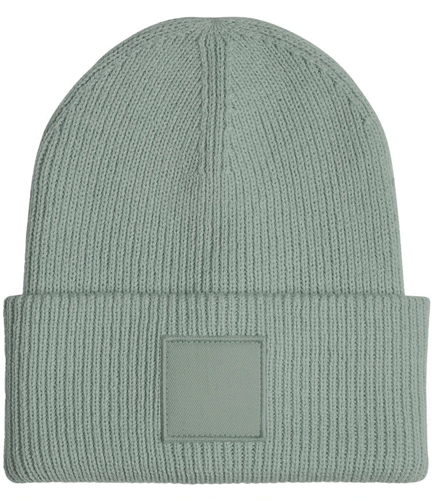 Beechfield Deep Cuff Tonal Patch Beanie