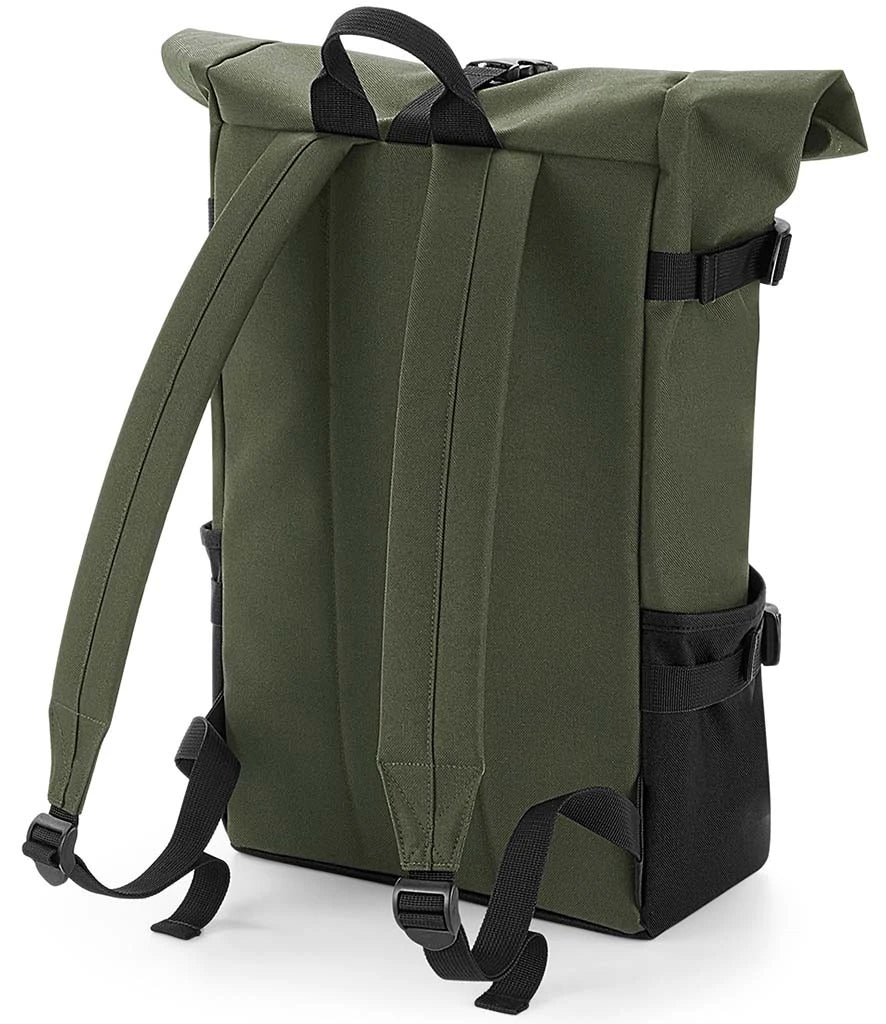 BagBase Block Roll-Top Backpack