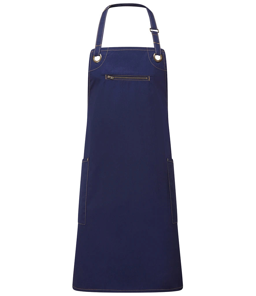 Premier Barley Contrast Stitch Bib Apron