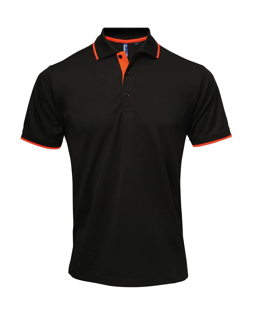 Premier Contrast Coolchecker Piqué Polo Shirt
