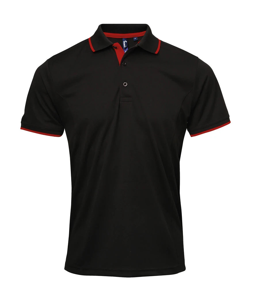Premier Contrast Coolchecker Piqué Polo Shirt