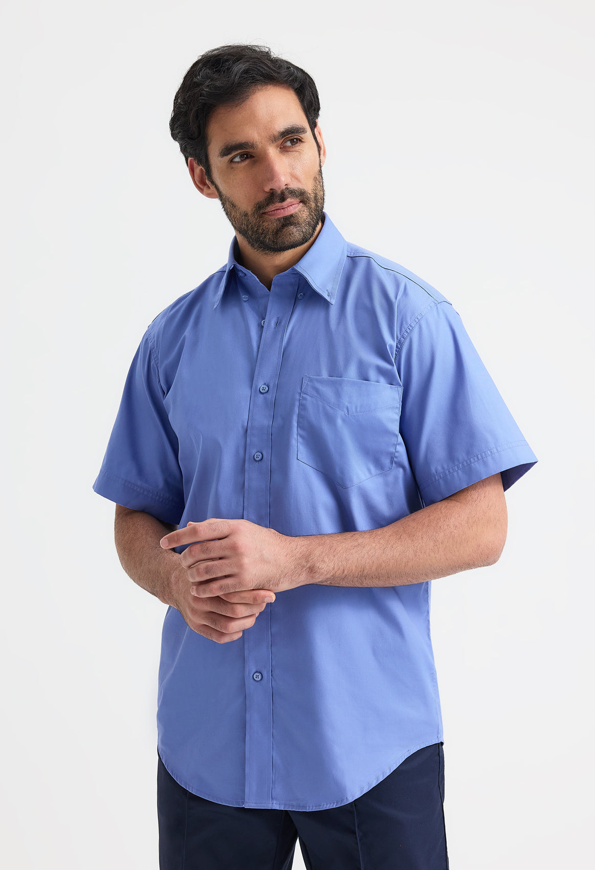 Uneek UC702 Mens Pinpoint Oxford Half Sleeve Shirt