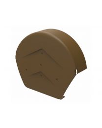 Manthorpe Dark Brown SmartVerge Round Ridge End Cap