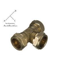 Compression Equal Tee - 15mm