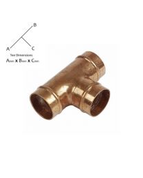 Solder Ring Equal Tee - 22mm
