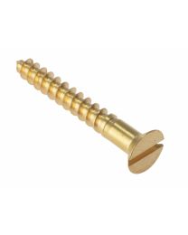 4.0mm Wood Screw - Countersunk Head - Solid Brass