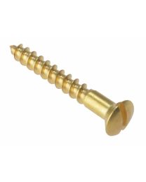 Wood Screws - Raised Head - Solid Brass