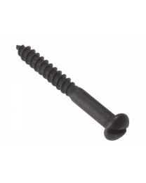 Wood Screws - Round Head - Black Japanned