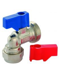 Angled Washing Machine Valve - 15mm