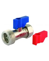 Washing Machine Valve With Check - 15mm x 3/4"