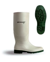 White Dunlop Pricemaster Wellingtons