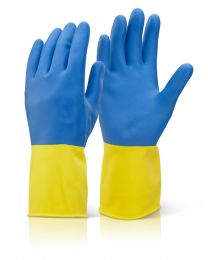 Bi-Colour Heavyweight Latex Gloves