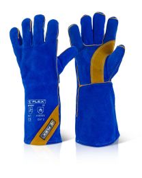 Cat II Blue & Gold Welder Gloves