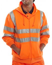 Orange Hooded Sweatshirt