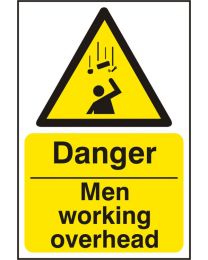 Danger Men Working Overhead (Self adhesive vinyl)