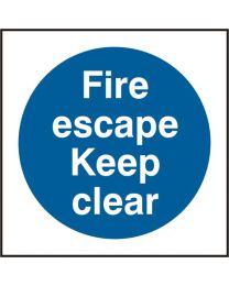 Fire escape Keep clear (100mm)