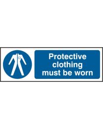 Protective clothing must be worn (Self adhesive vinyl)