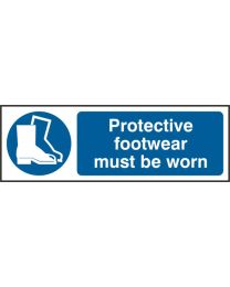 Protective footwear must be worn (Rigid PVC)