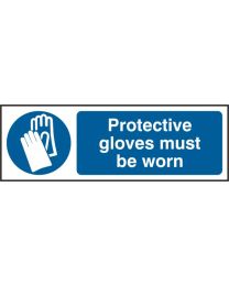 Protective Gloves Must Be Worn (Rigid PVC)