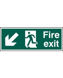 Fire exit (Man arrow down left)