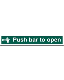 Push Bar To Open (Self adhesive vinyl)