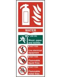 Fire Extinguisher - Water (Self adhesive vinyl)