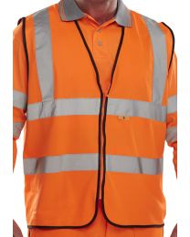 Orange Fire Retardant Hi-Vis Waistcoat