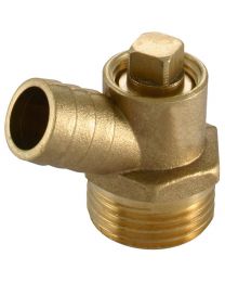 Compression DZR Type "B" Drain Off Cock - 15mm