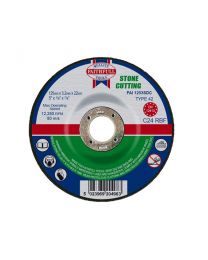 Stone Cutting Disc Depressed Centre 125 x 3 x 22mm 10 Pack