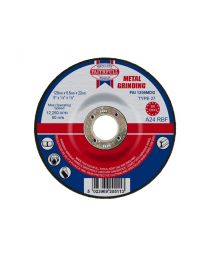 Metal Grinding Disc Depressed Centre 125 x 6.5 x 22mm 10 Pack