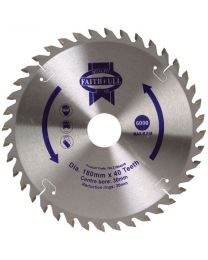 Circular Saw Blade 180 x 20/30mm x 40T Fine Cross Cut