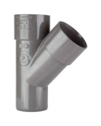 40mm - Grey Solvent Weld 135° Branch Tee Junction 5 Pack