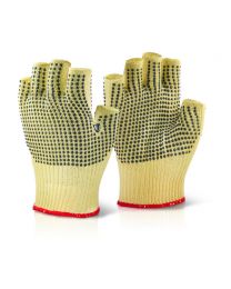 Kevlar Fingerless Dotted Gloves