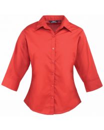 Premier 3/4 Sleeve Poplin Blouse