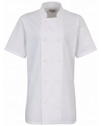 Premier Ladies Short Sleeved Chef's Jacket