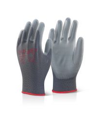 Grey PU Coated Gloves