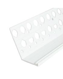  White PVC Bellcast Render Bead 10mm x 2.5m 25 Pack