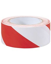 Barrier Tape Red / White Adhesive 50mm x 33m