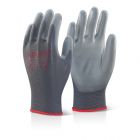 Grey PU Coated Gloves