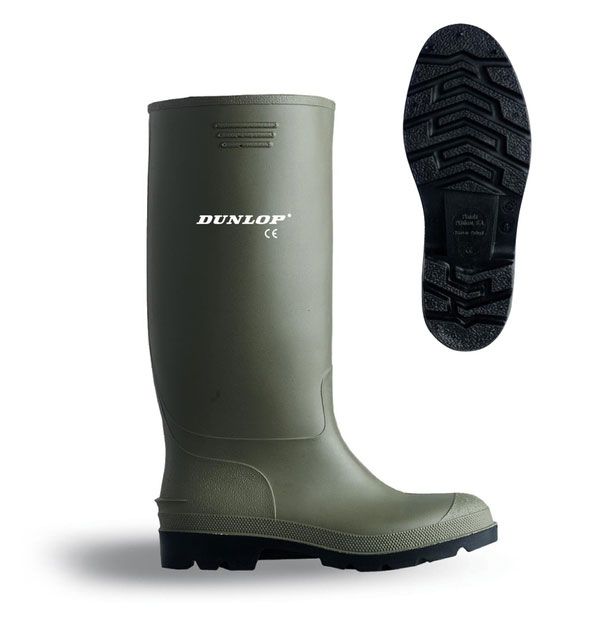 Green Dunlop Pricemaster Wellingtons